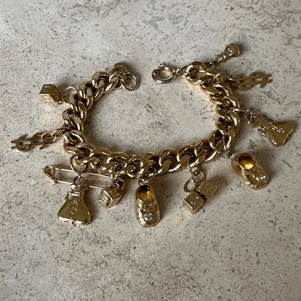Kirks Folly Gold Charm Bracelet with Unique Charms - Picture 4 of 6